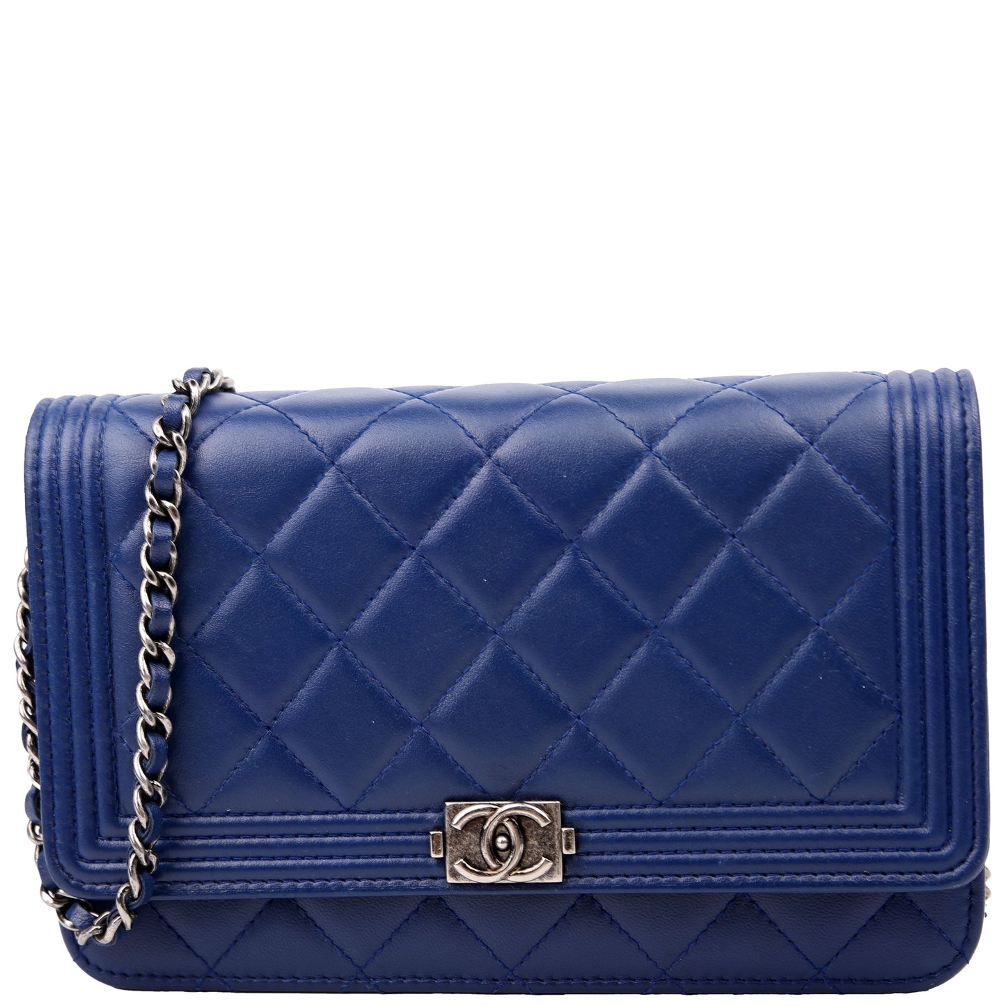 Chanel WOC Boy Lambskin Blue Bag