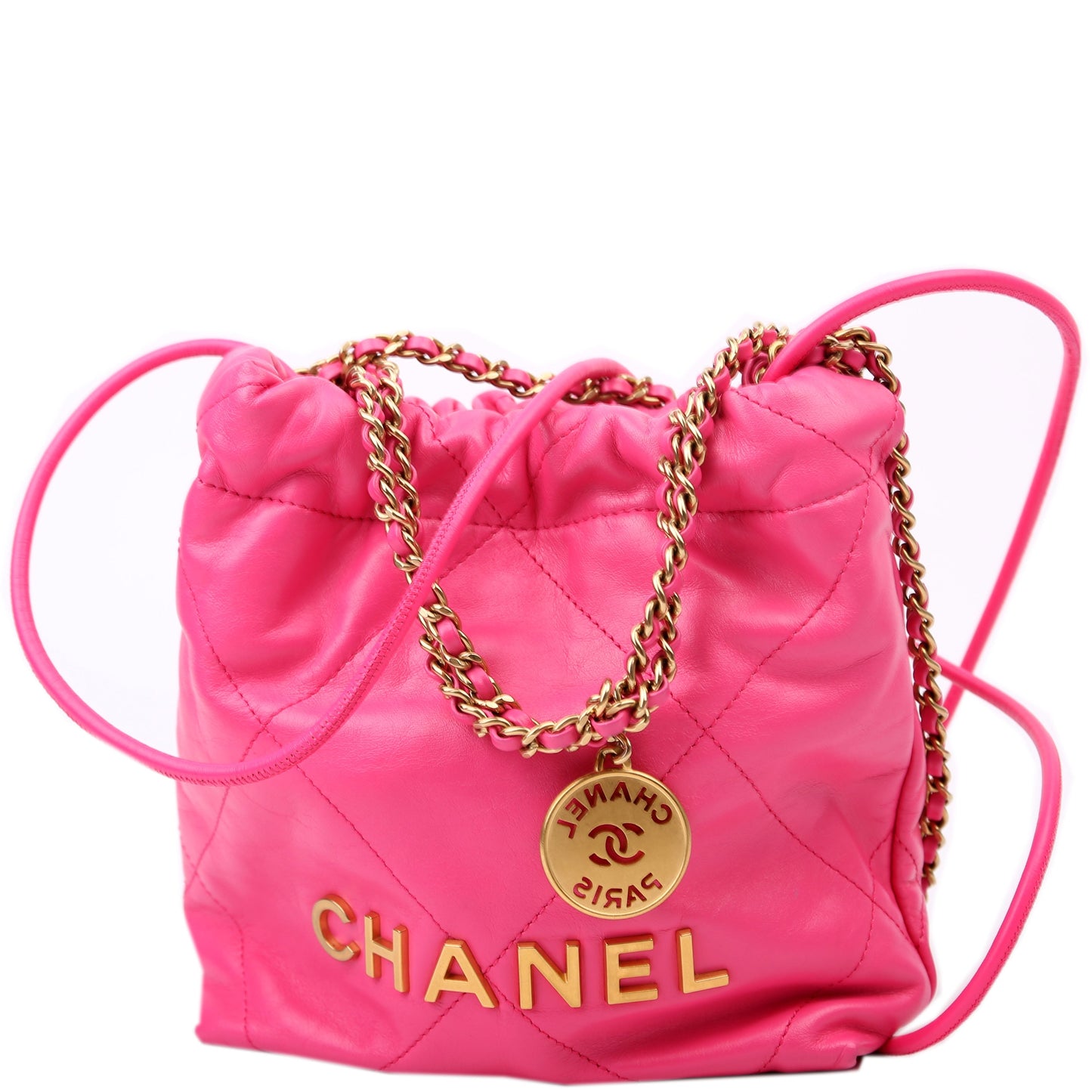 Chanel 22 Mini Quilted Calfskin RFID Pink Bag