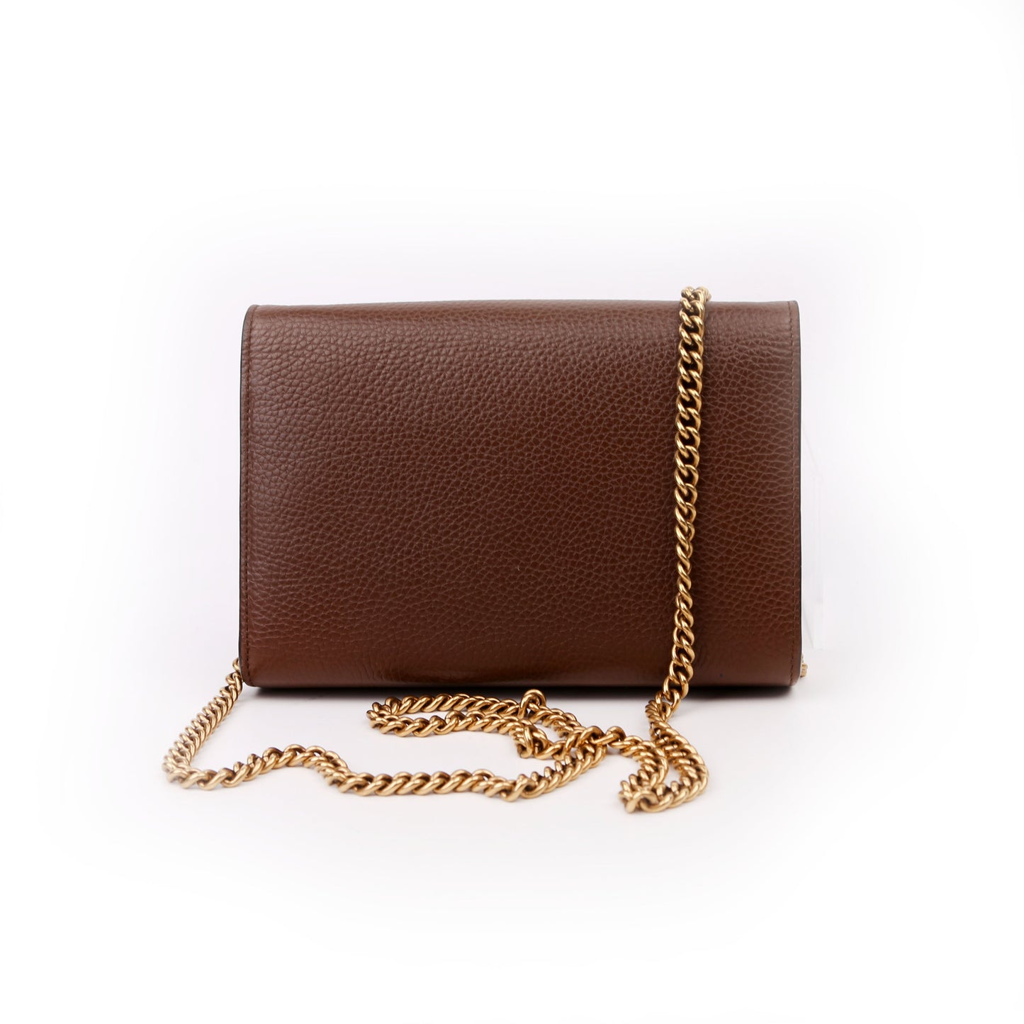 Gucci 401232 Marmont Chain Wallet Brown Bag