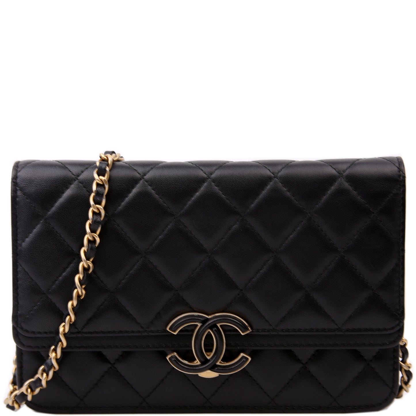 Chanel WOC CC Chic Quilted Lambskin Black Bag