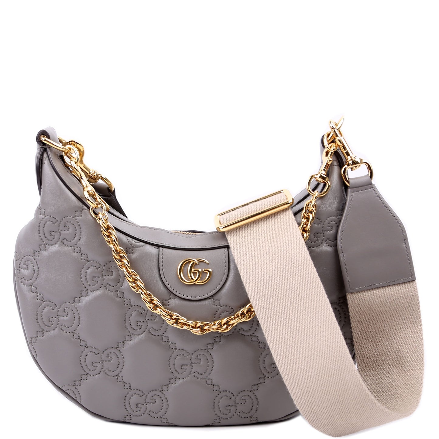 Gucci 739709 Matelasse Small Grey Bag
