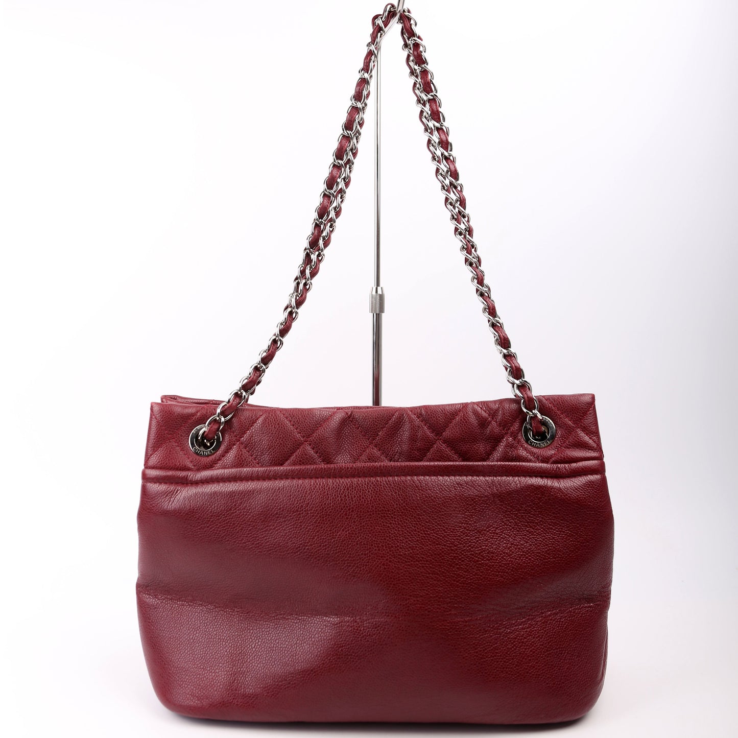 Chanel Timeless CC Soft Caviar Tote 14M Burgundy Bag