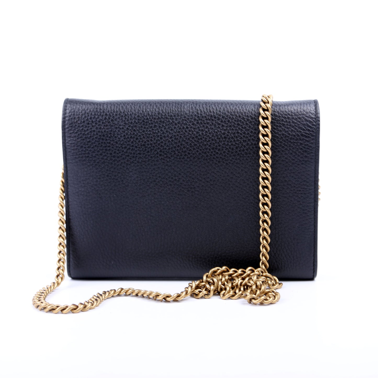 Gucci 401232 Marmont Chain Wallet Black Bag