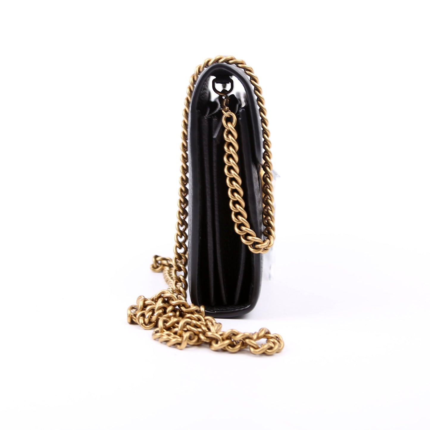 Gucci 401232 Marmont Chain Wallet Black Bag