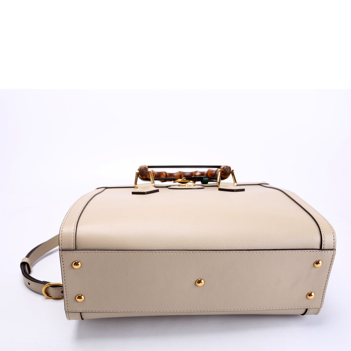 Gucci 660195 Diana Small Leather Tote Taupe/Green Bag