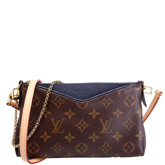 Louis Vuitton Pallas Clutch Monogram Navy
