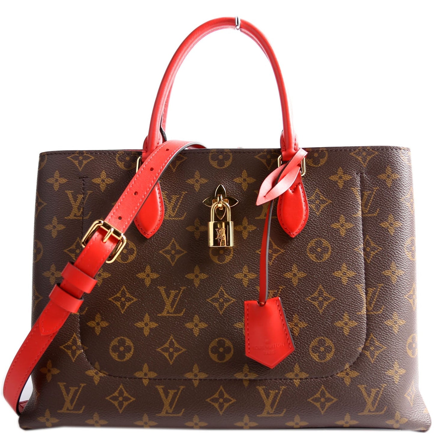 Louis Vuitton Flower Tote Monogram Red