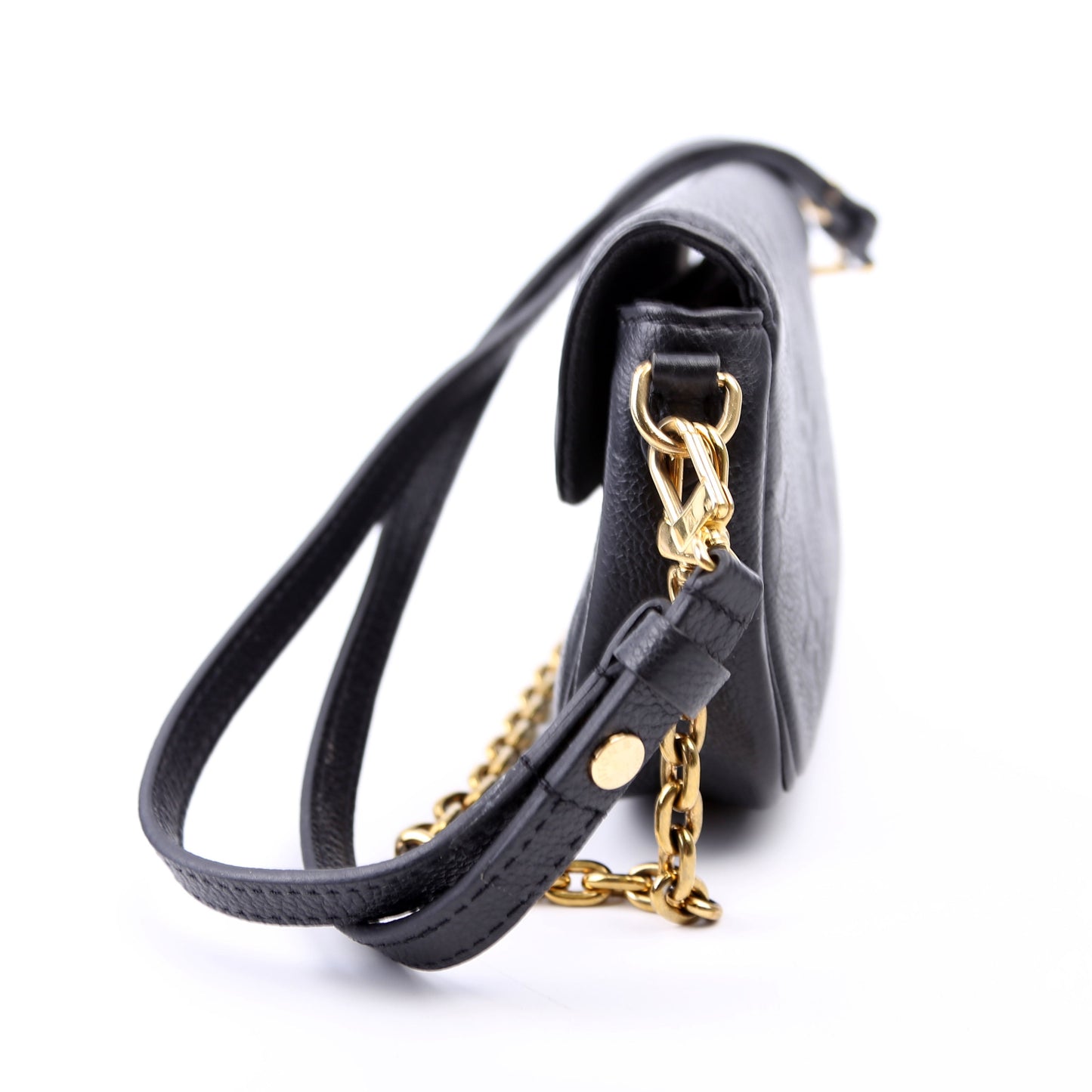 Louis Vuitton Ivy Wallet On Chain Empreinte Black