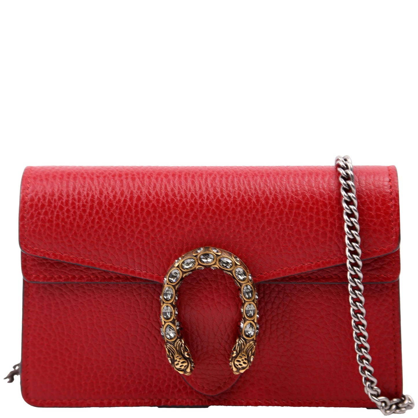 Gucci 476432 Dionysus Leather Super Mini Red Bag