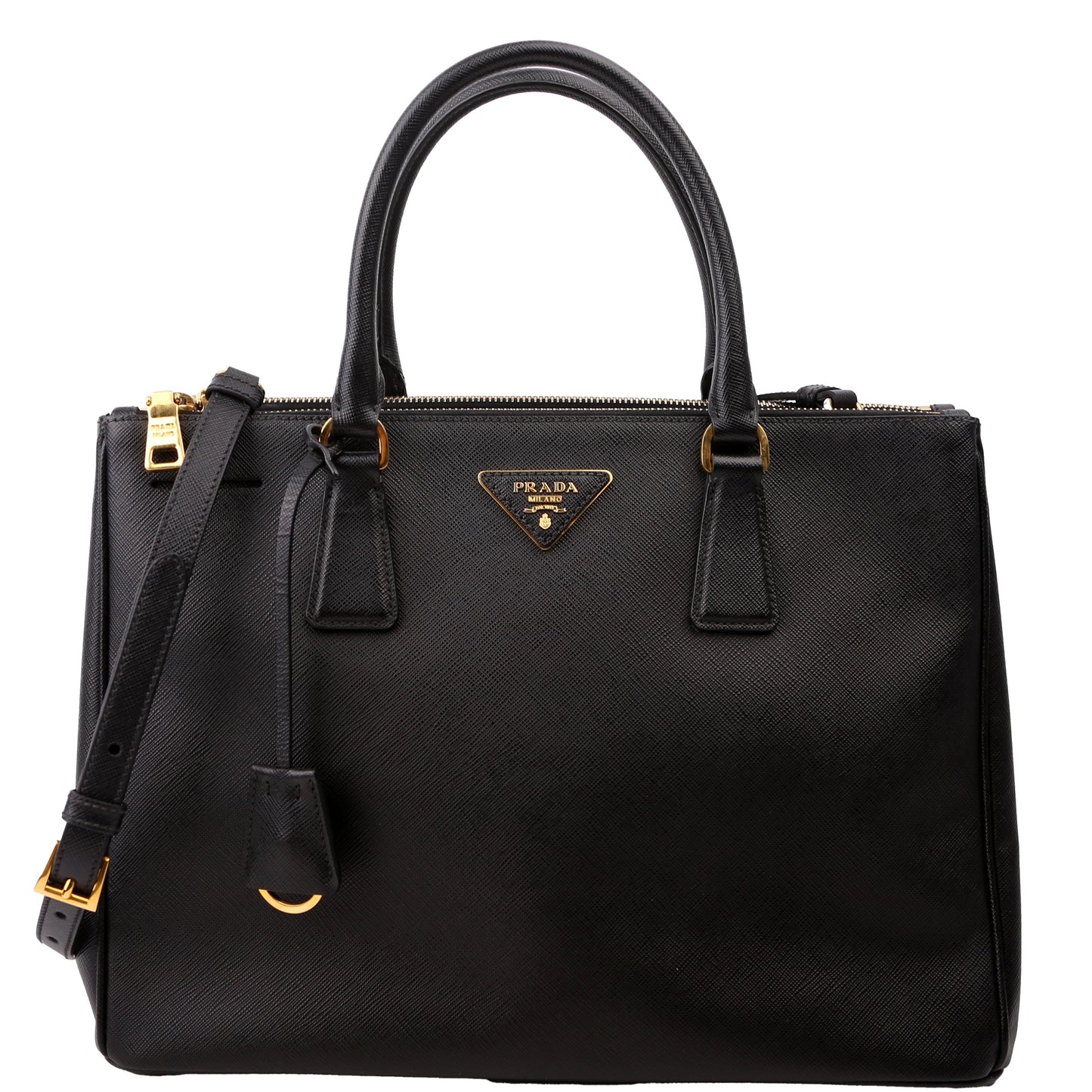 Prada Saffiano Galleria Medium Black Bag