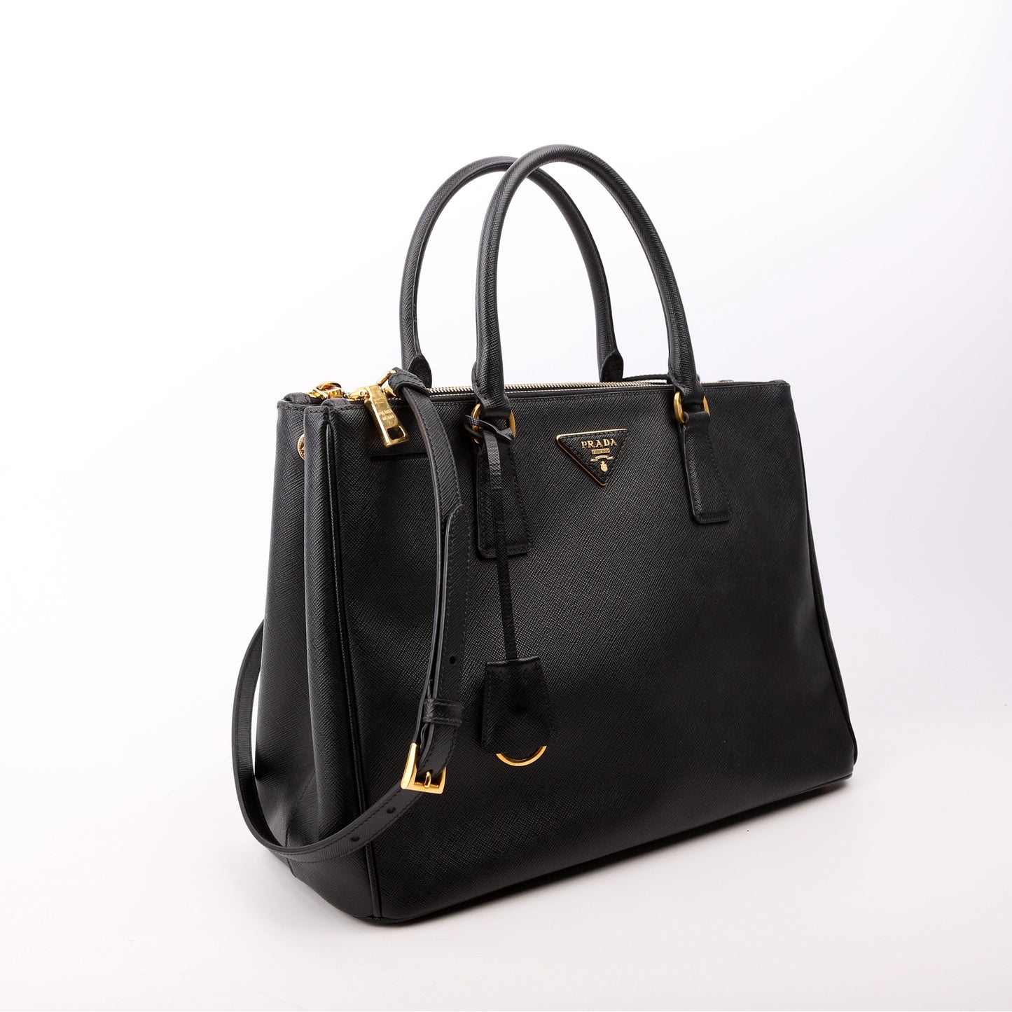 Prada Saffiano Galleria Medium Black Bag