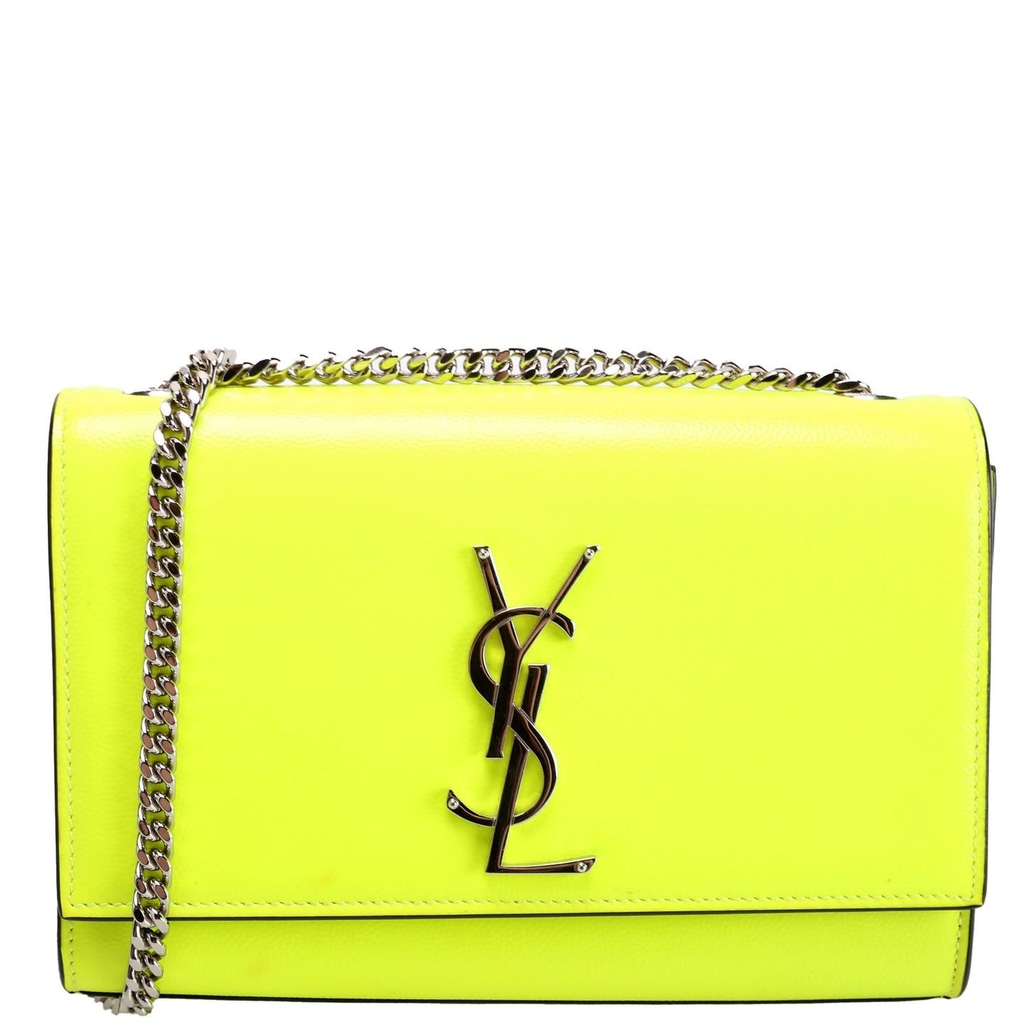 Saint Laurent Kate Satchel Grain Small 354121/469390 Neon Yellow Bag