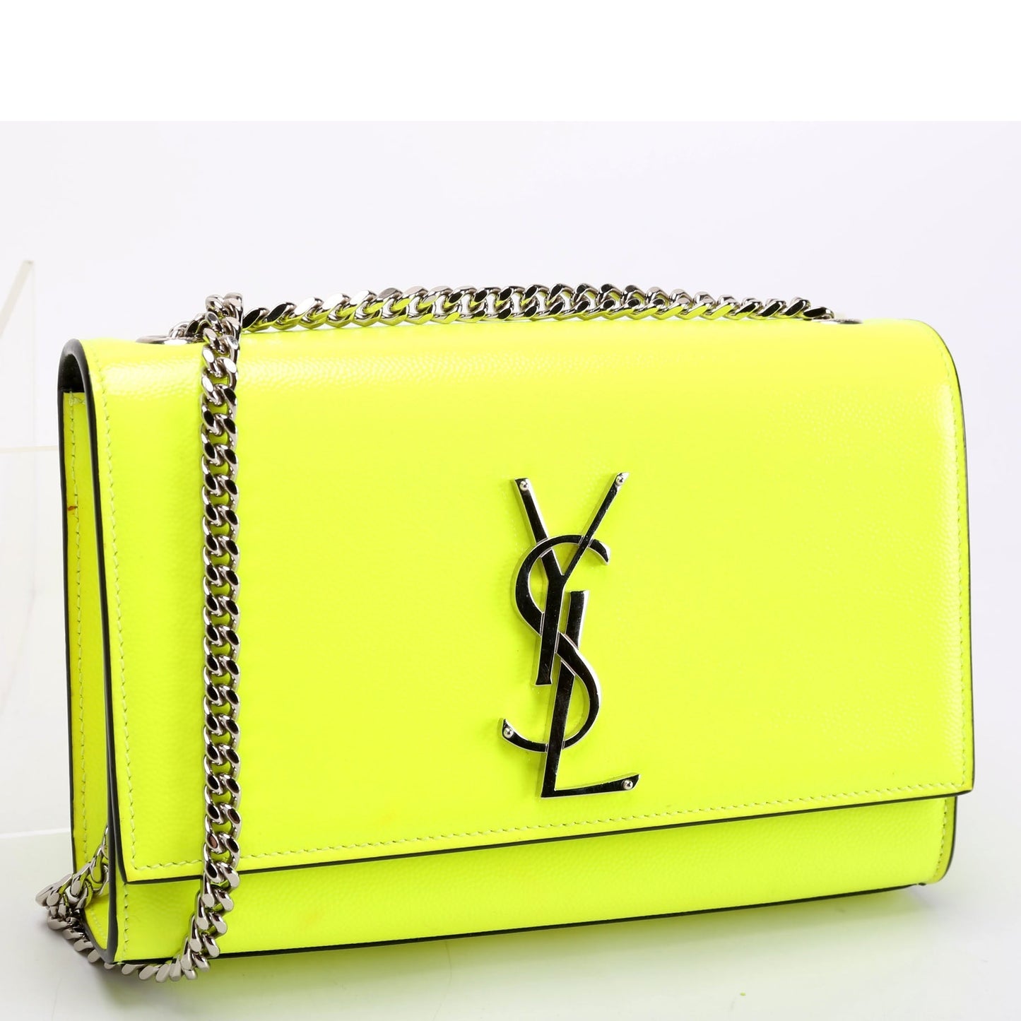 Saint Laurent Kate Satchel Grain Small 354121/469390 Neon Yellow Bag