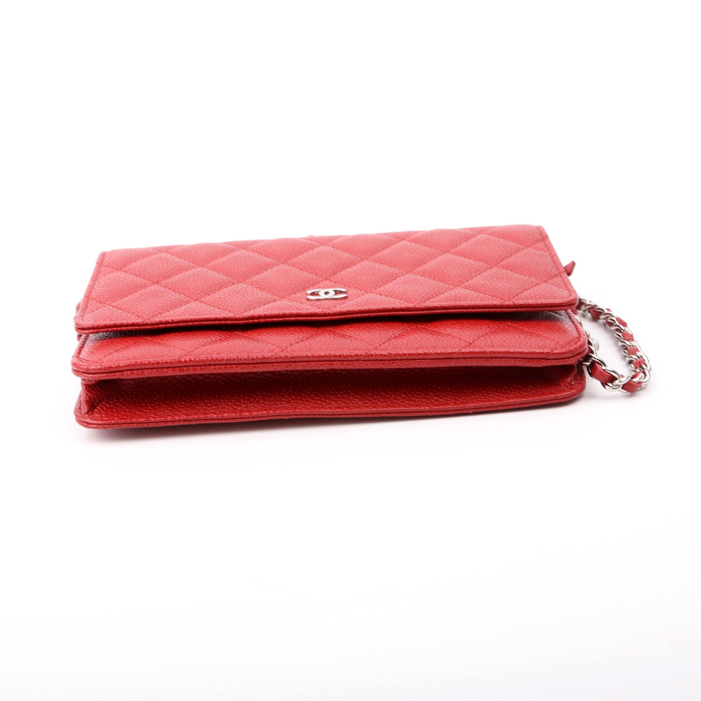 Chanel WOC Classic Quilted Caviar 22M Red Bag