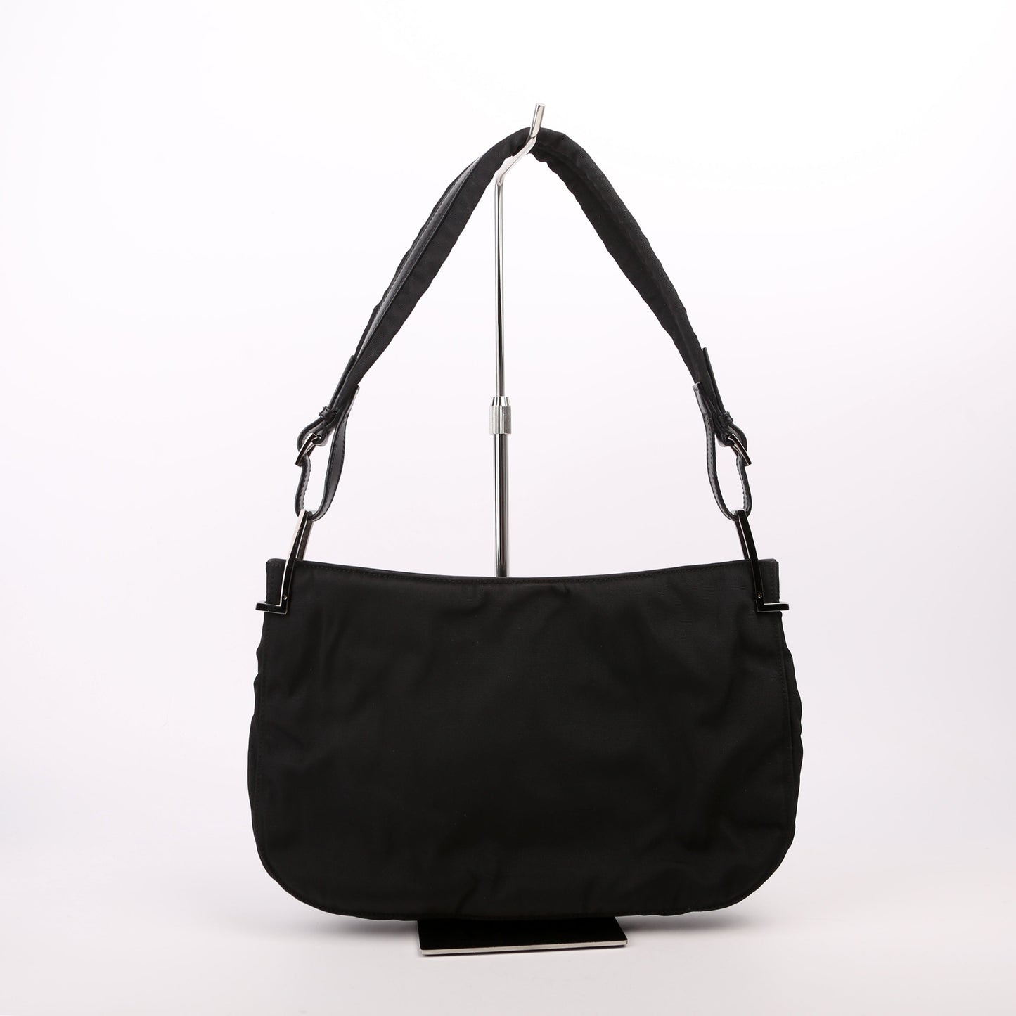 Gucci 001-3193 Nylon Small Hobo Black Bag