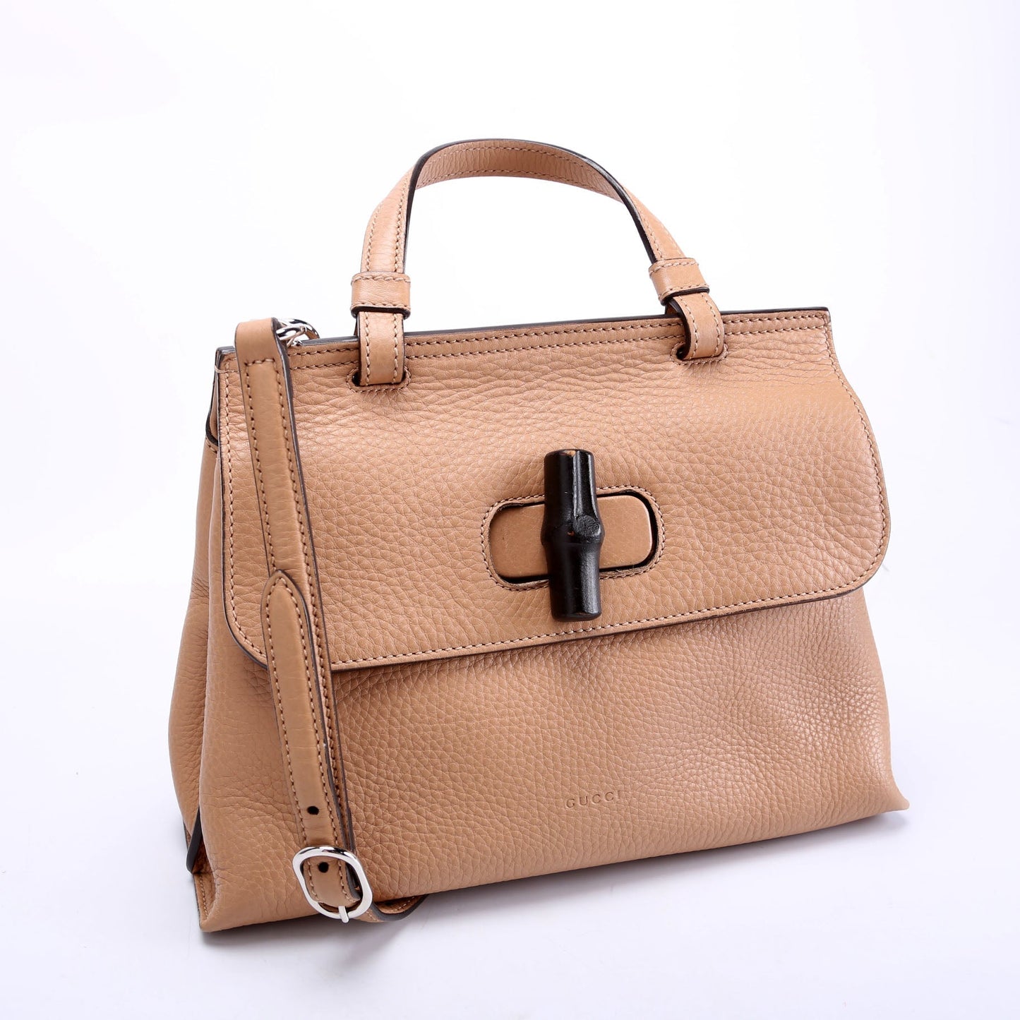 Gucci 392013 Bamboo Daily Medium Tan Bag
