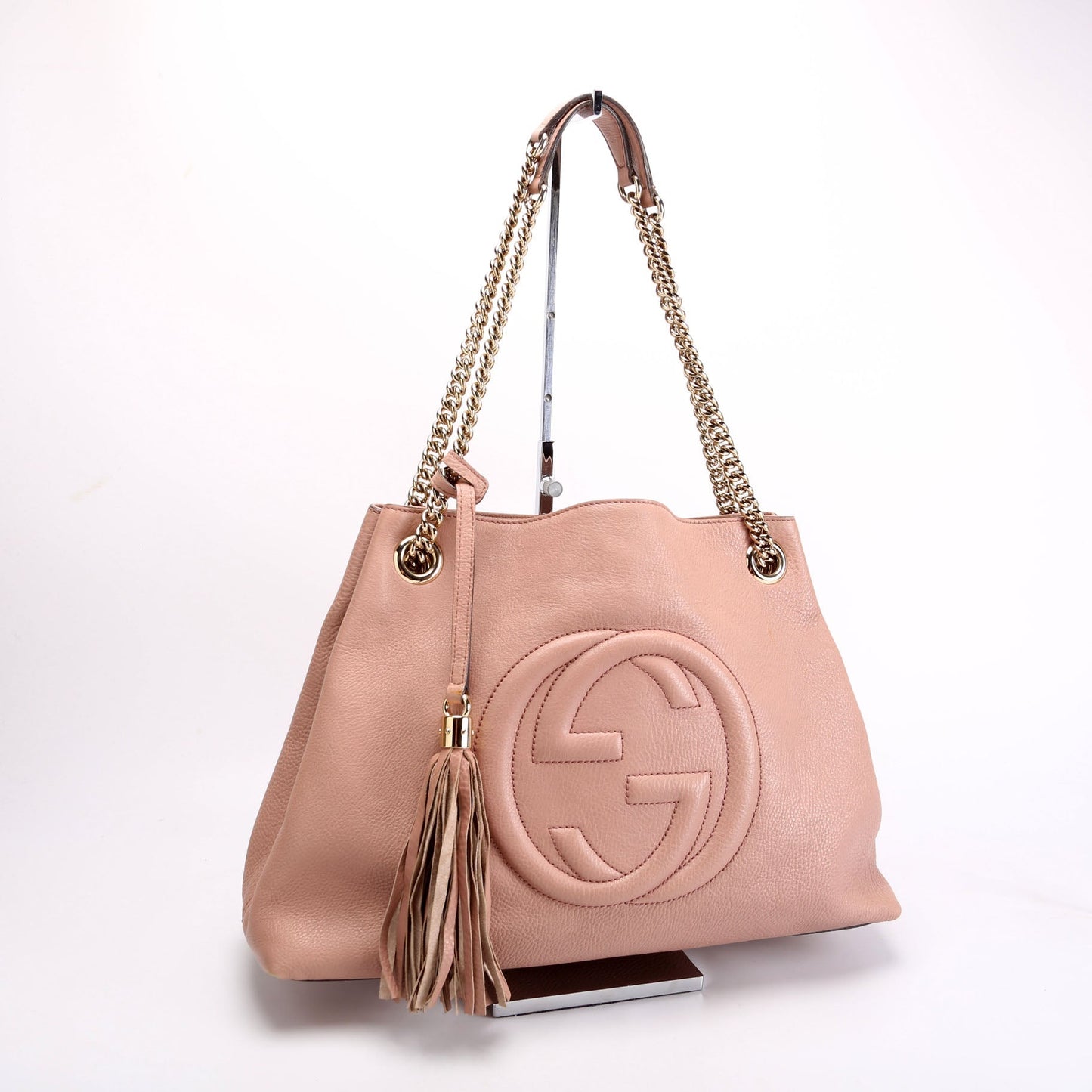 Gucci 308982 Soho Leather Shoulder Medium Tan Bag
