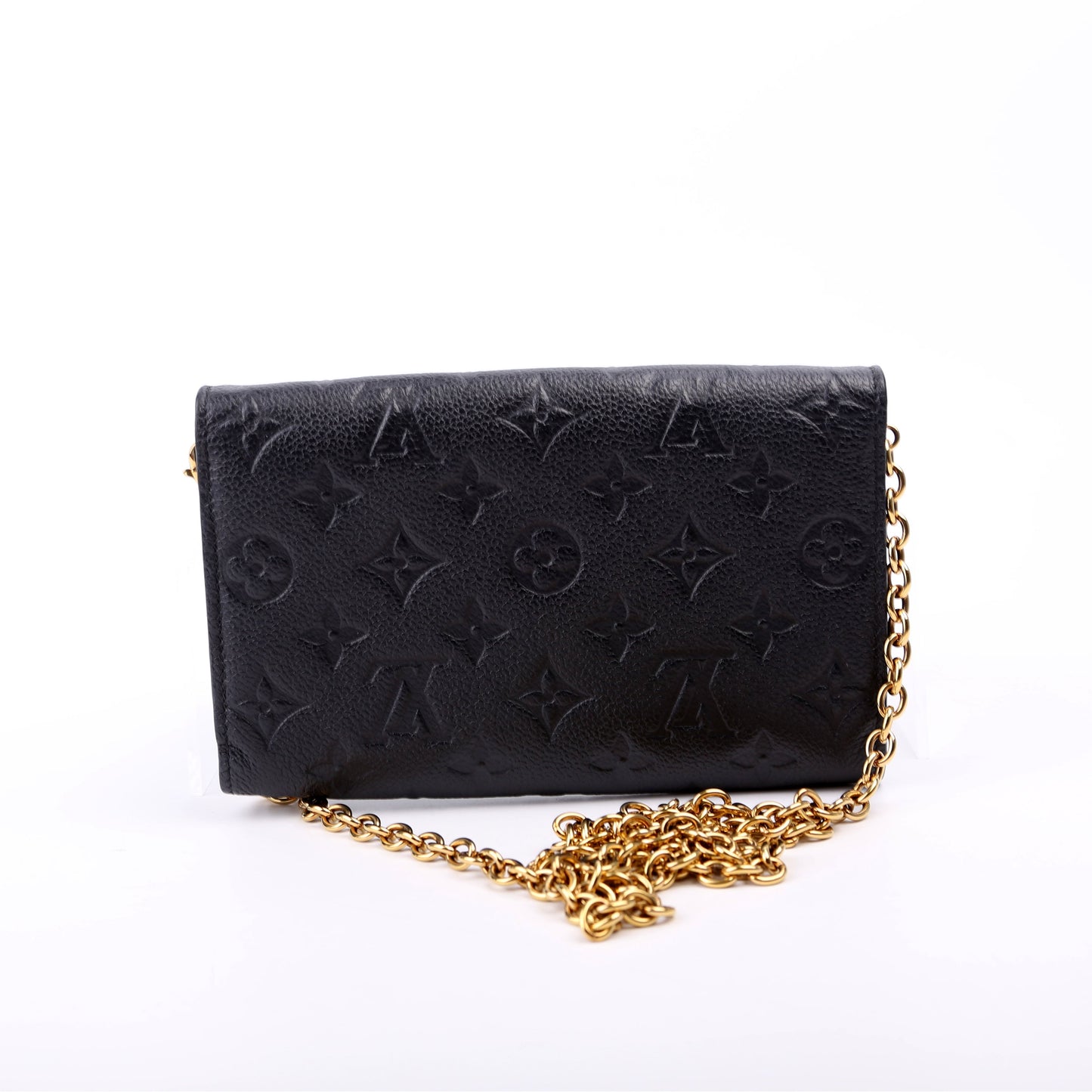 Louis Vuitton Vavin Chain Wallet Empreinte Old Model Black