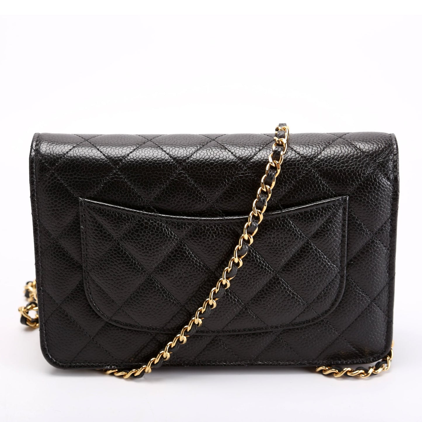 Chanel Wallet On Chain Classic Quilted Caviar RFID Black Bag