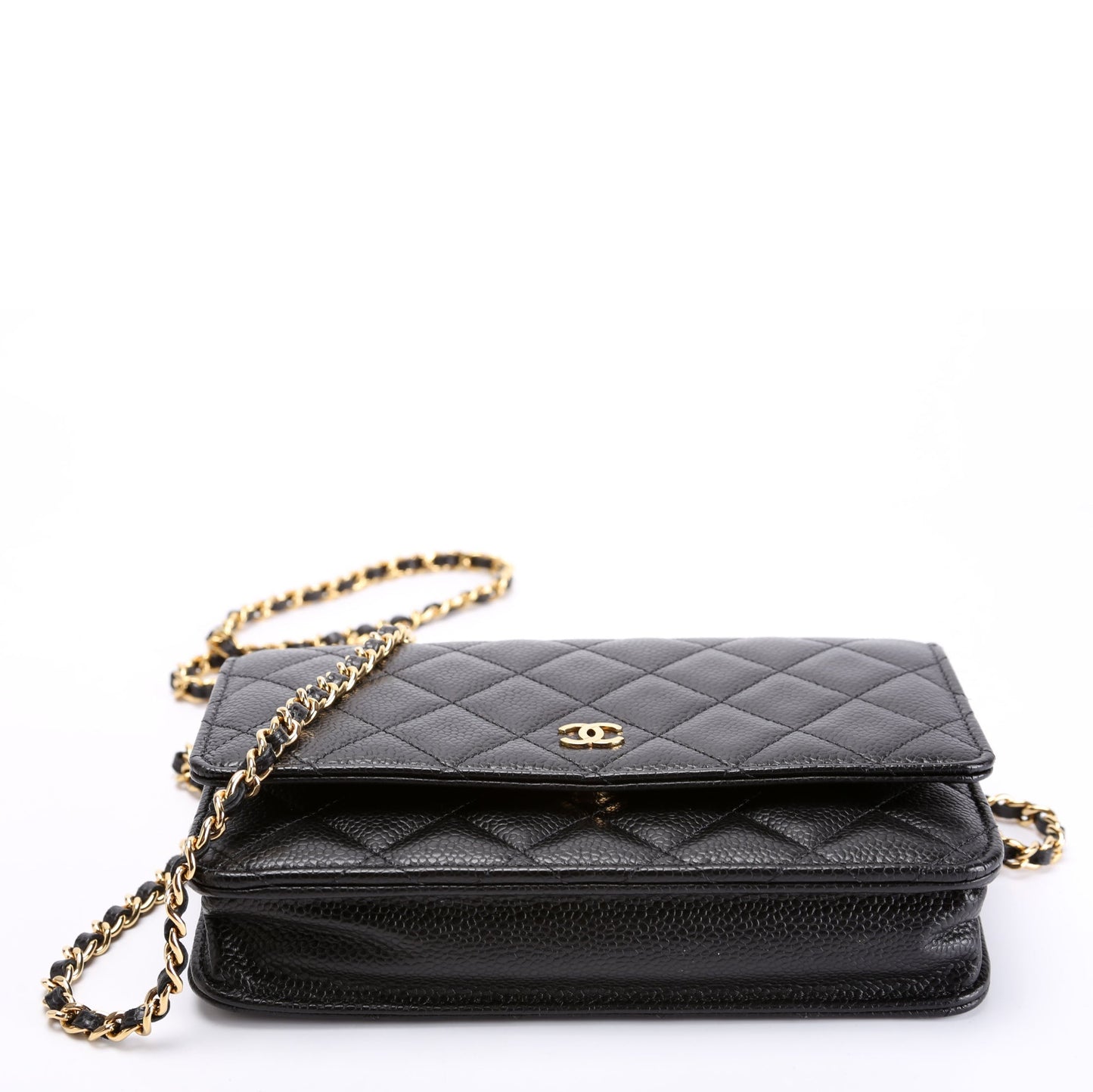 Chanel Wallet On Chain Classic Quilted Caviar RFID Black Bag