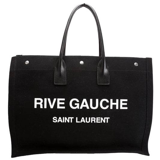 Saint Laurent Rive Gauche Tote Black/White Bag