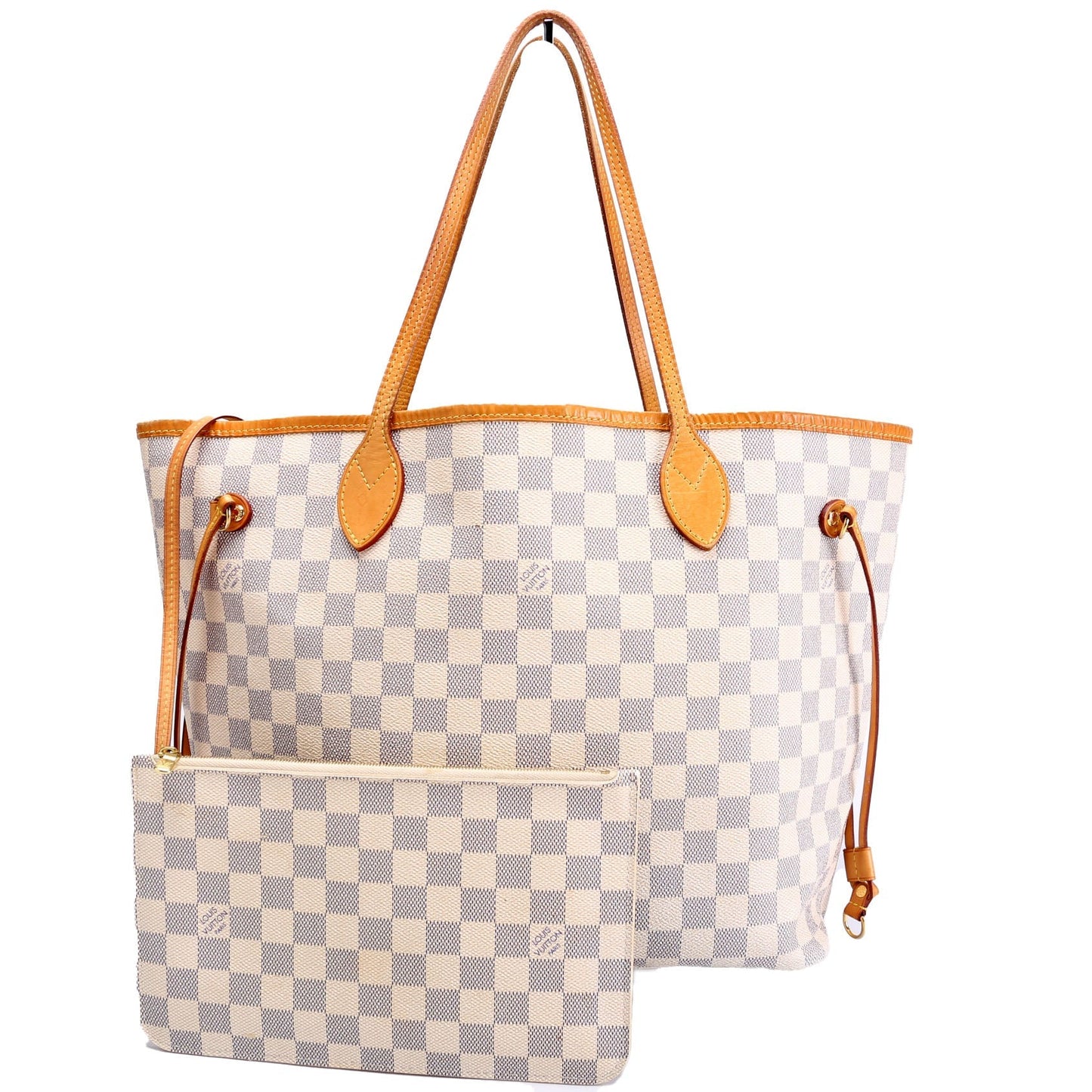 Louis Vuitton Neverfull With Wallet MM Damier Azur