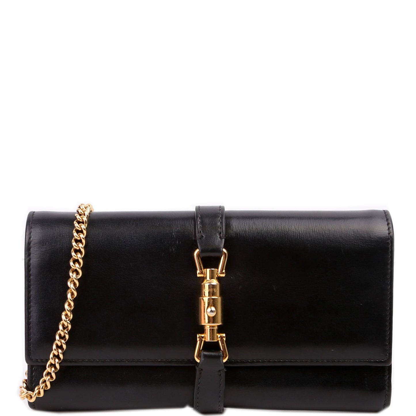 Gucci 652681 Jackie 1961 Chain Wallet Black Bag