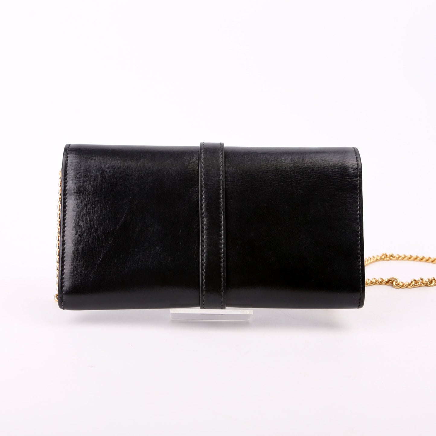 Gucci 652681 Jackie 1961 Chain Wallet Black Bag
