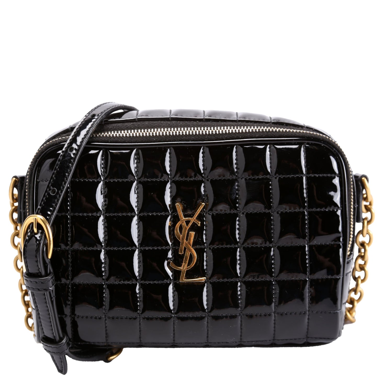 Saint Laurent Cassandre Carre Camera Patent 764809 Black Bag