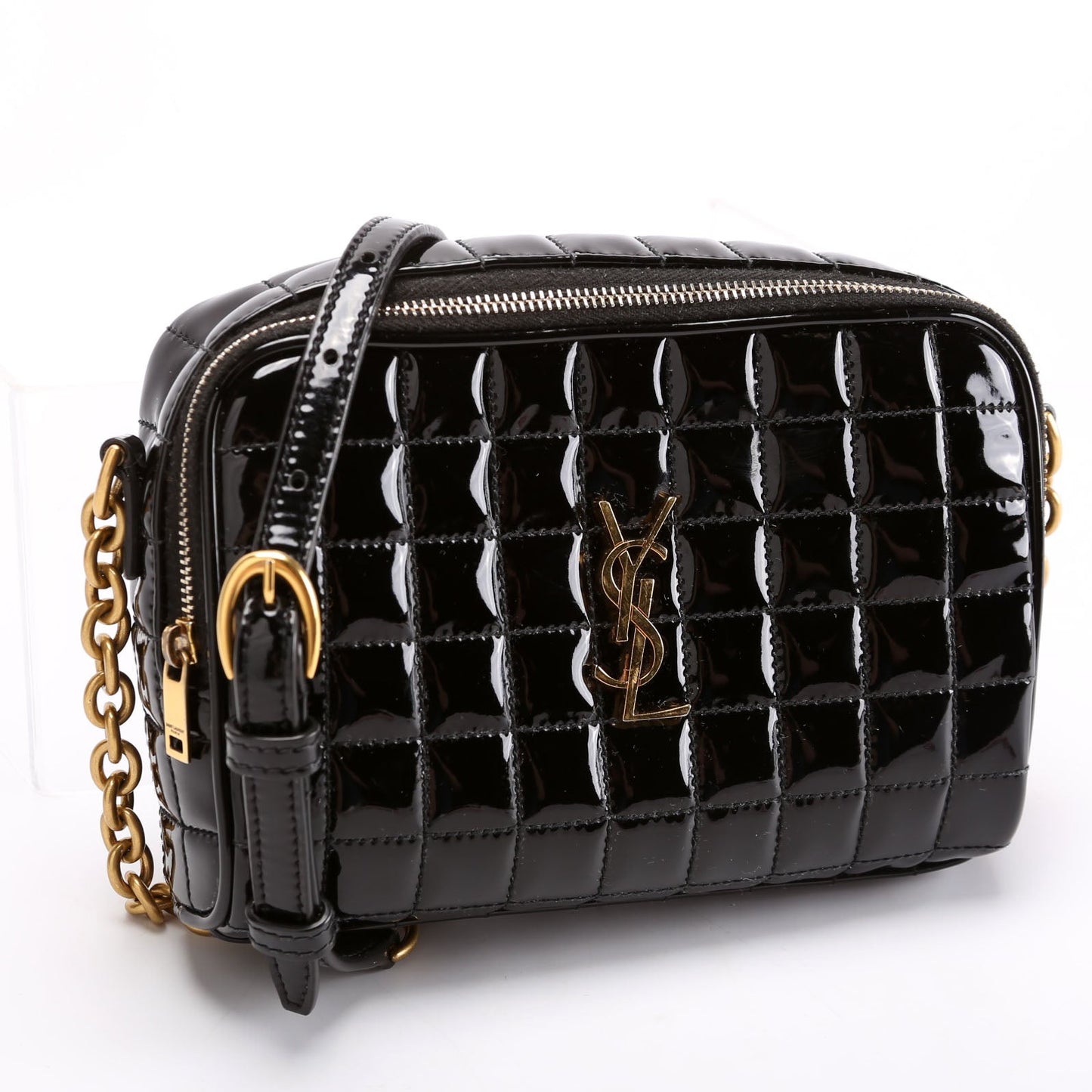 Saint Laurent Cassandre Carre Camera Patent 764809 Black Bag