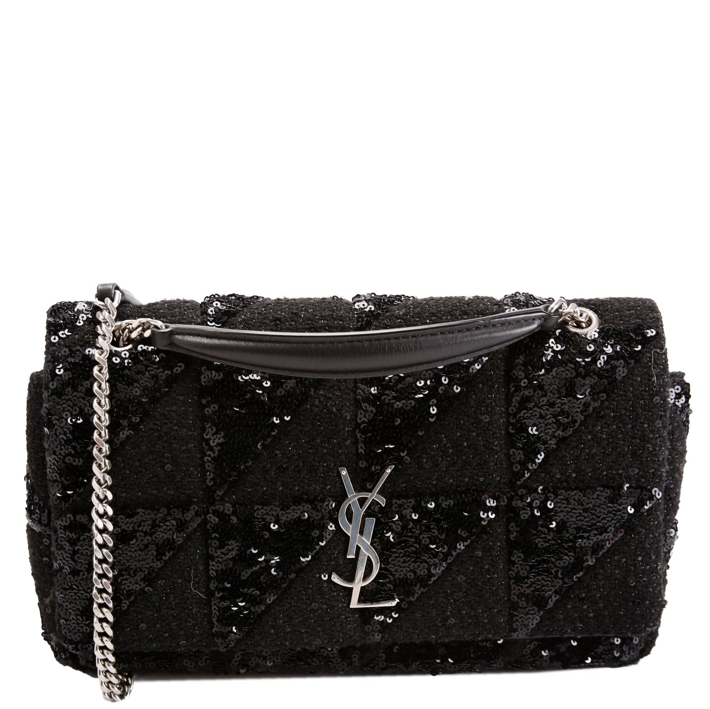 Saint Laurent Sequin Patchwork Jamie Medium 515821 Black Bag