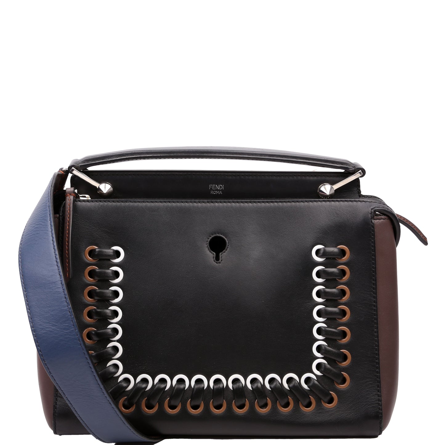 Fendi 8BN293 Dotcom Whipstitch Medium Bag