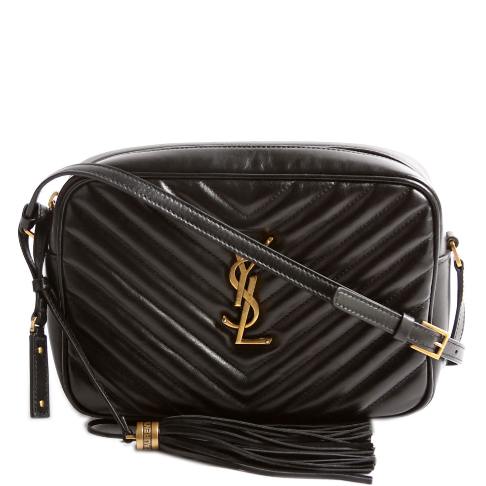 Saint Laurent Lou Camera Quilted 574494 Black/Gold Bag