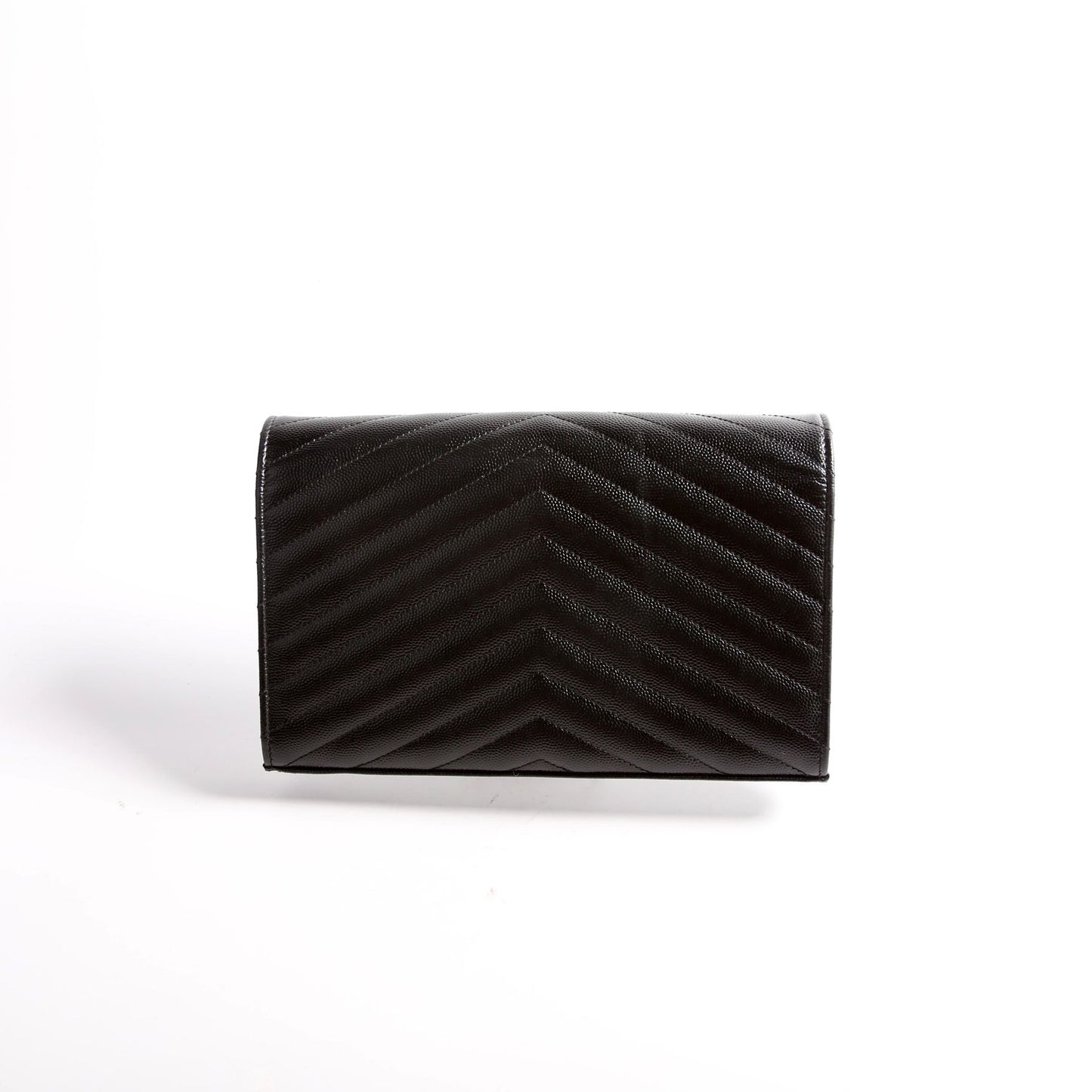 Saint Laurent Grain De Chain Wallet 377828 Black Bag