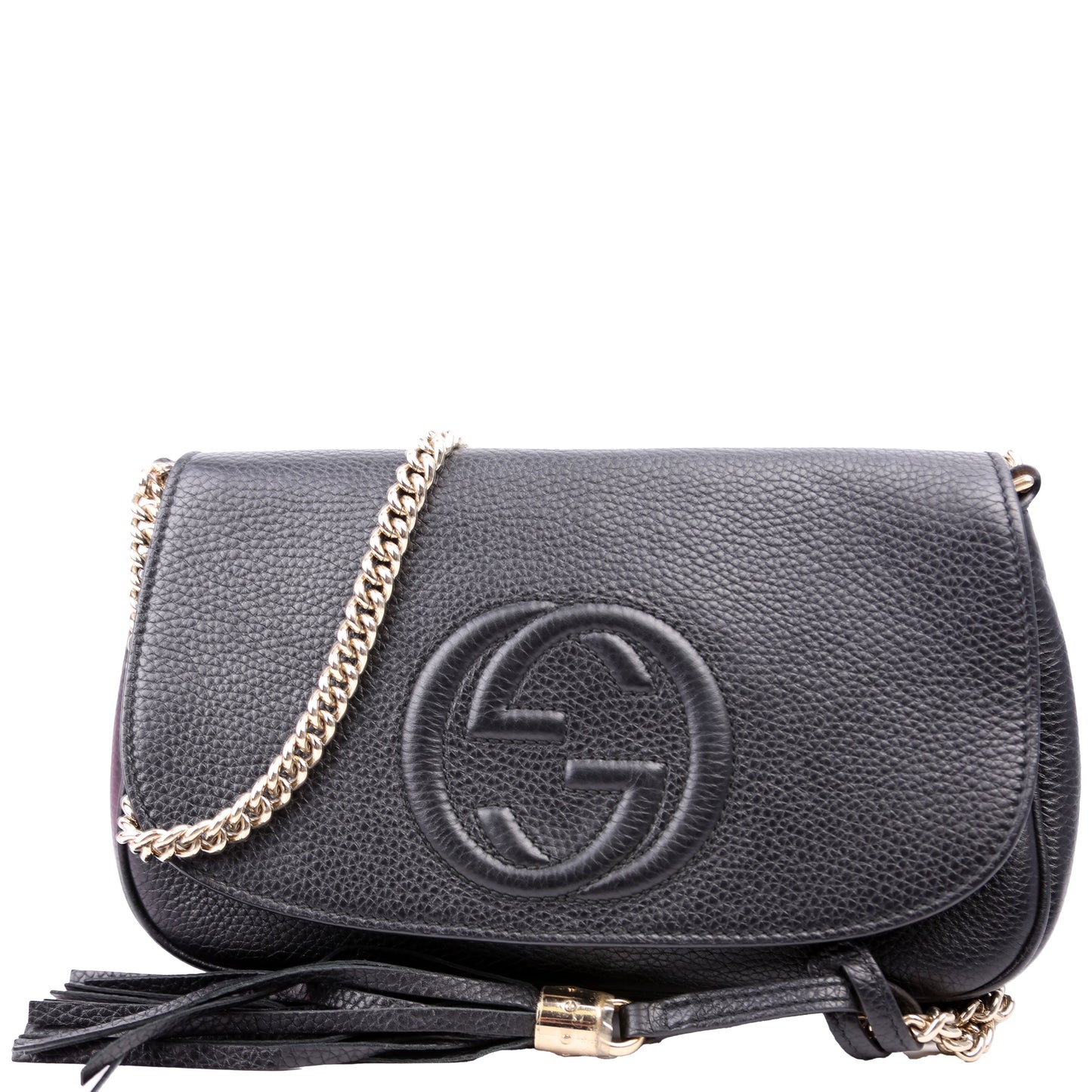Gucci 336752 Soho Chain Crossbody Medium Black Bag