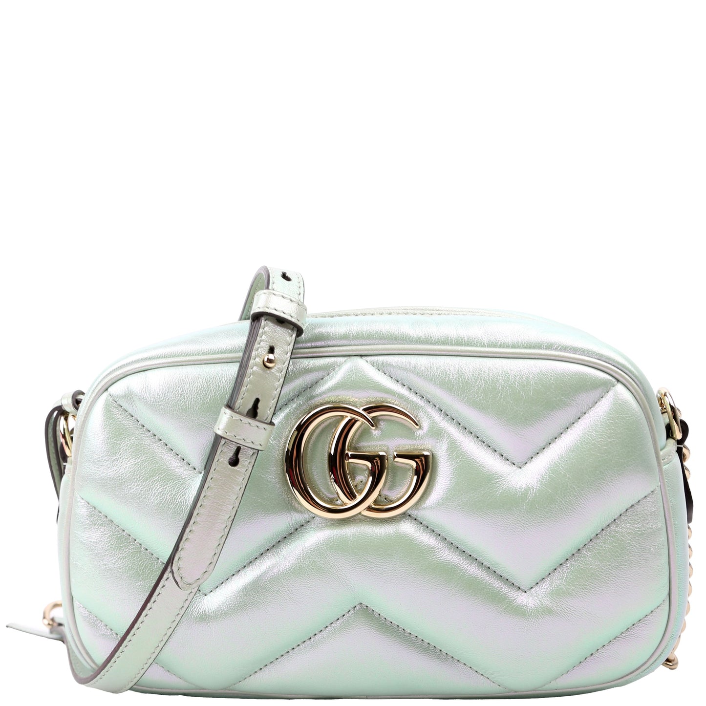 Gucci 447632 Marmont Small Leather Camera Iridescent Bag