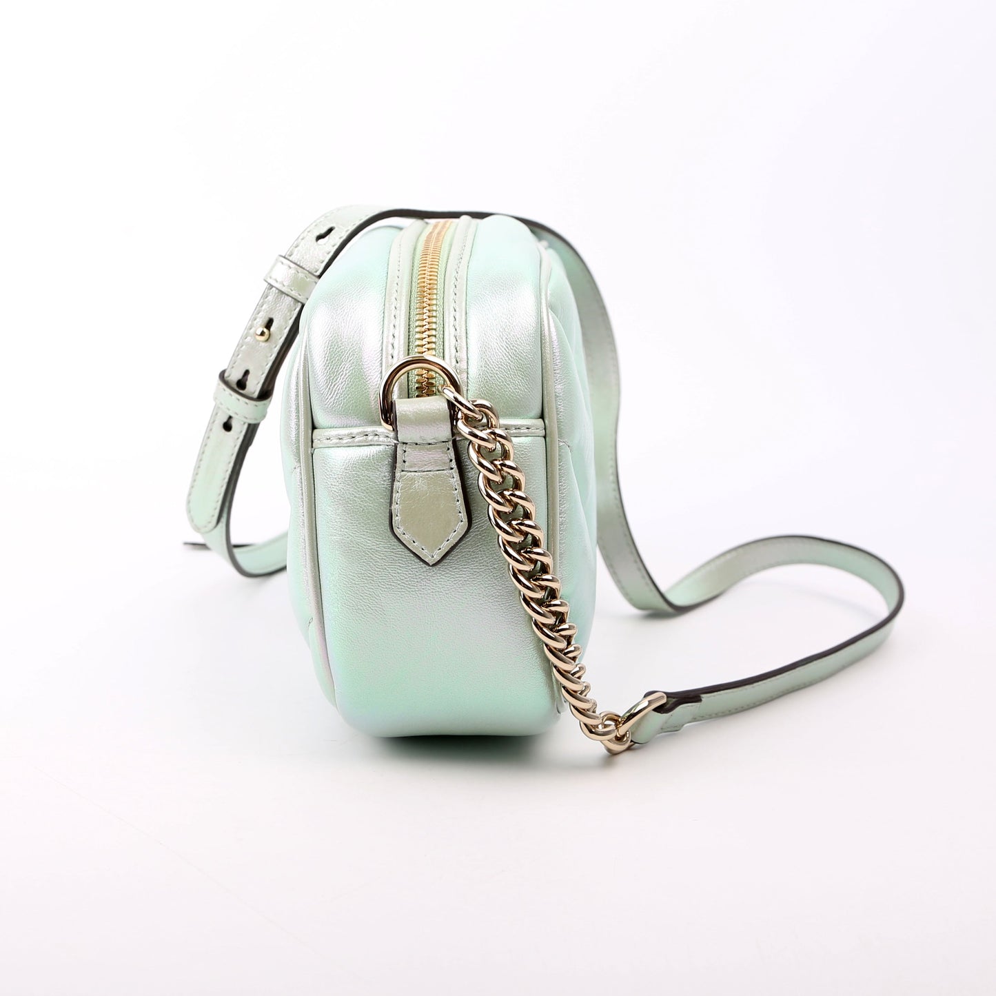 Gucci 447632 Marmont Small Leather Camera Iridescent Bag