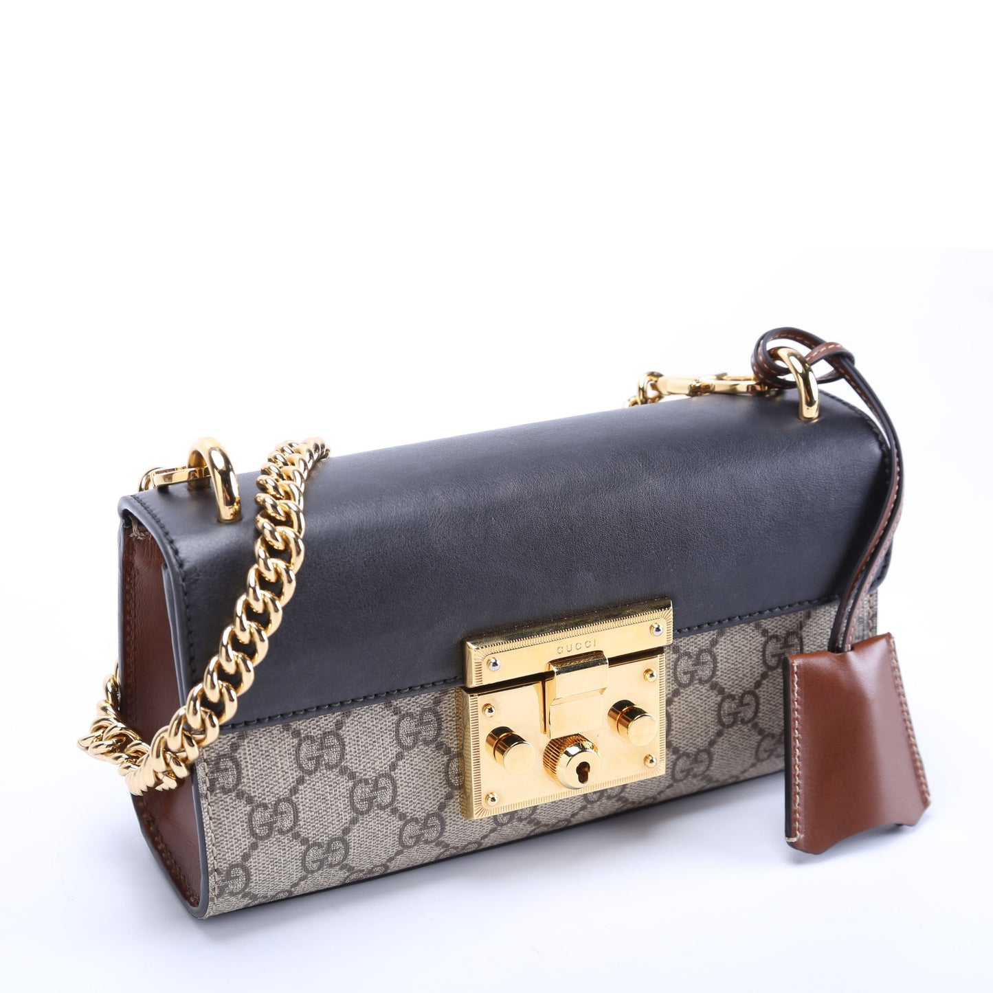Gucci 735103 GG Supreme Padlock Mini Shoulder Bag