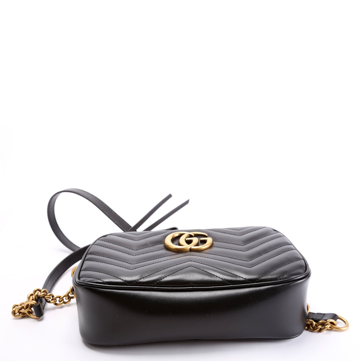 Gucci 447632 Marmont Small Leather Camera Black Bag