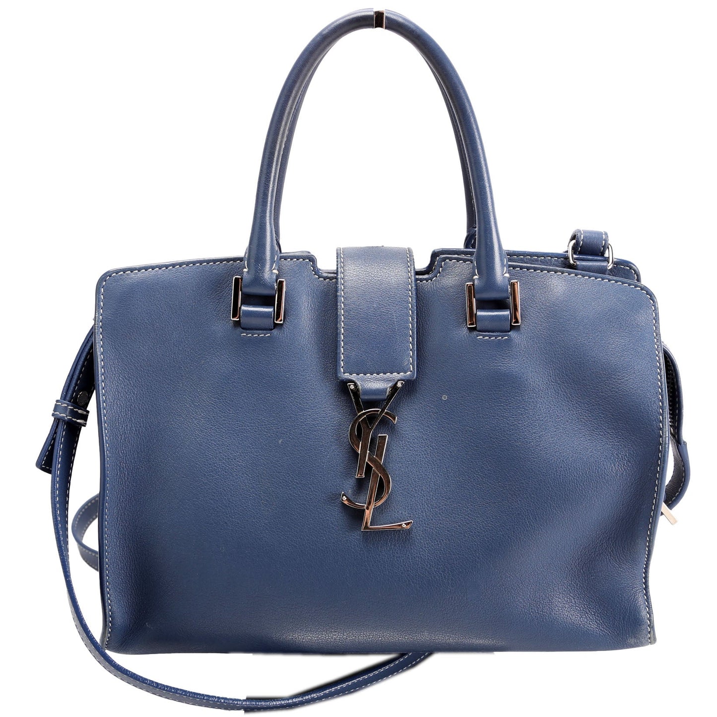 Saint Laurent 424868 Monogram Baby Cabas Blue Bag