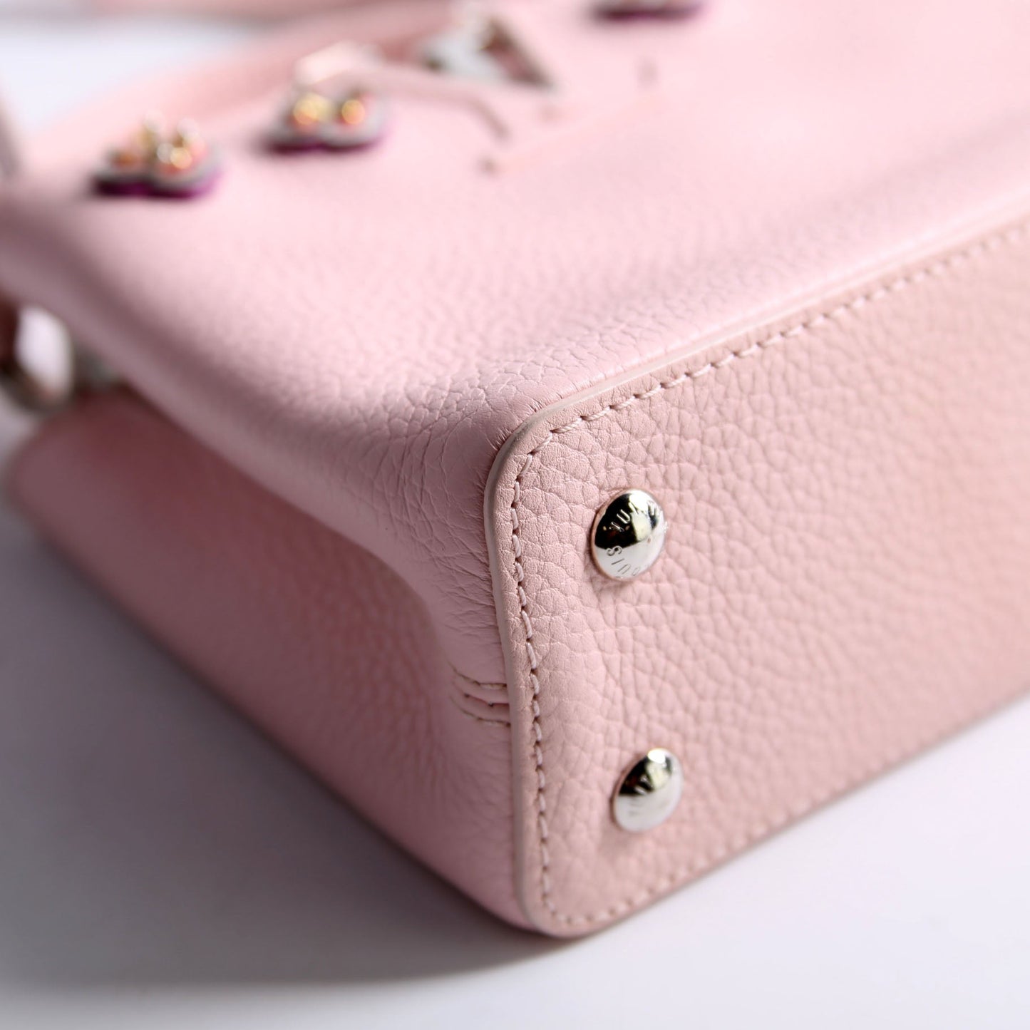 Louis Vuitton Capucines Mini Taurillon Flowers Pink
