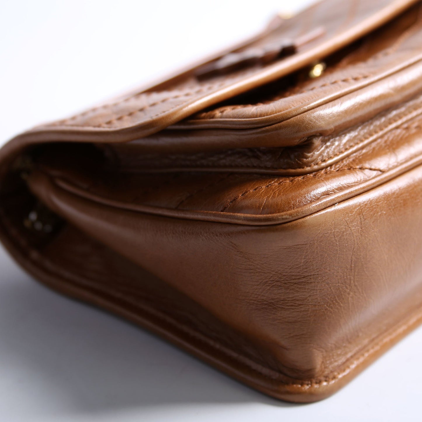 Saint Laurent Niki Baby Crinkled Leather 633160 Brown Bag
