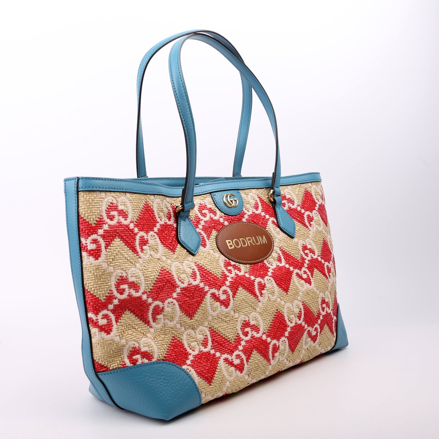 Gucci 631685 GG Raffia Ophidia Tote Bag
