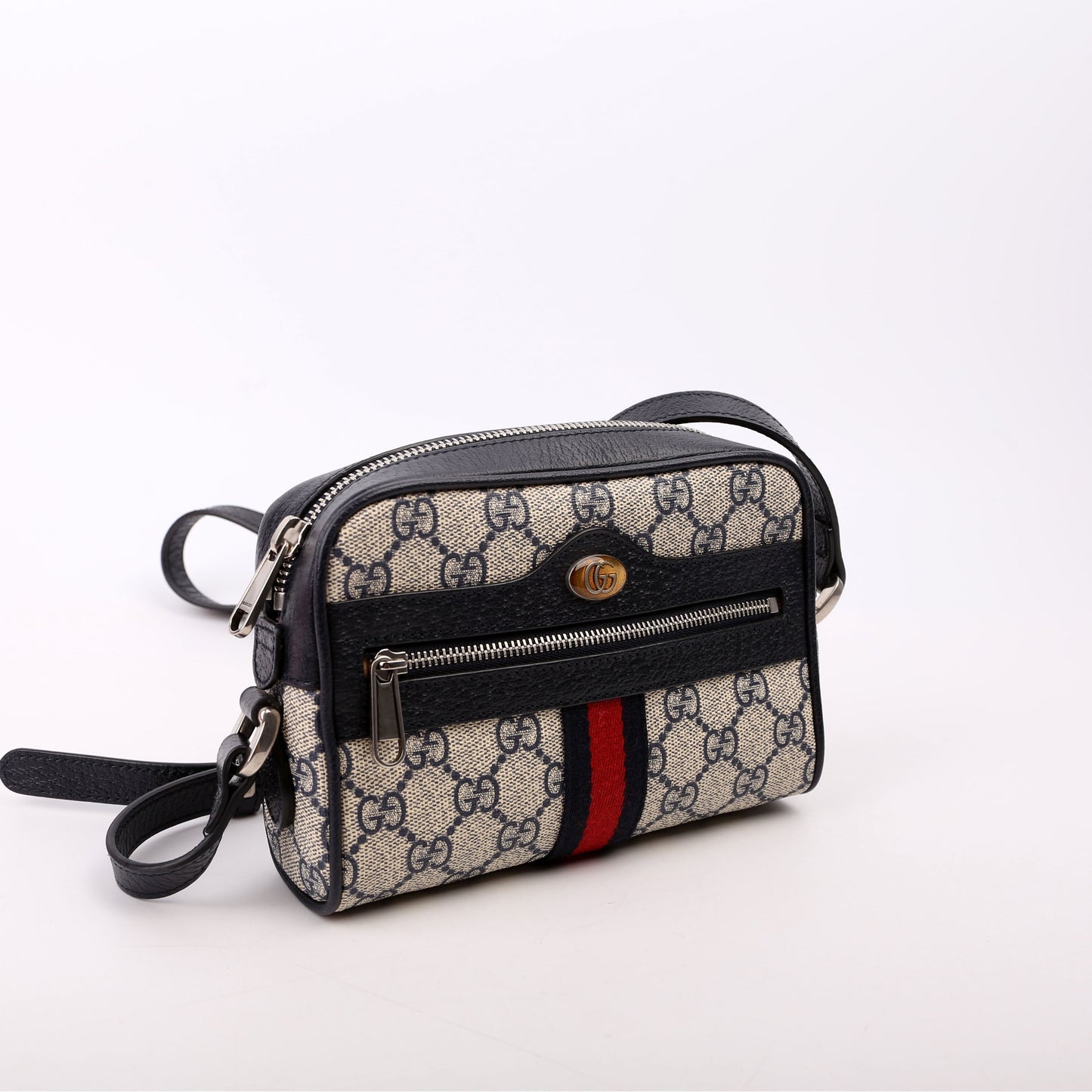 Gucci 517350 GG Supreme Mini Ophidia Navy Bag