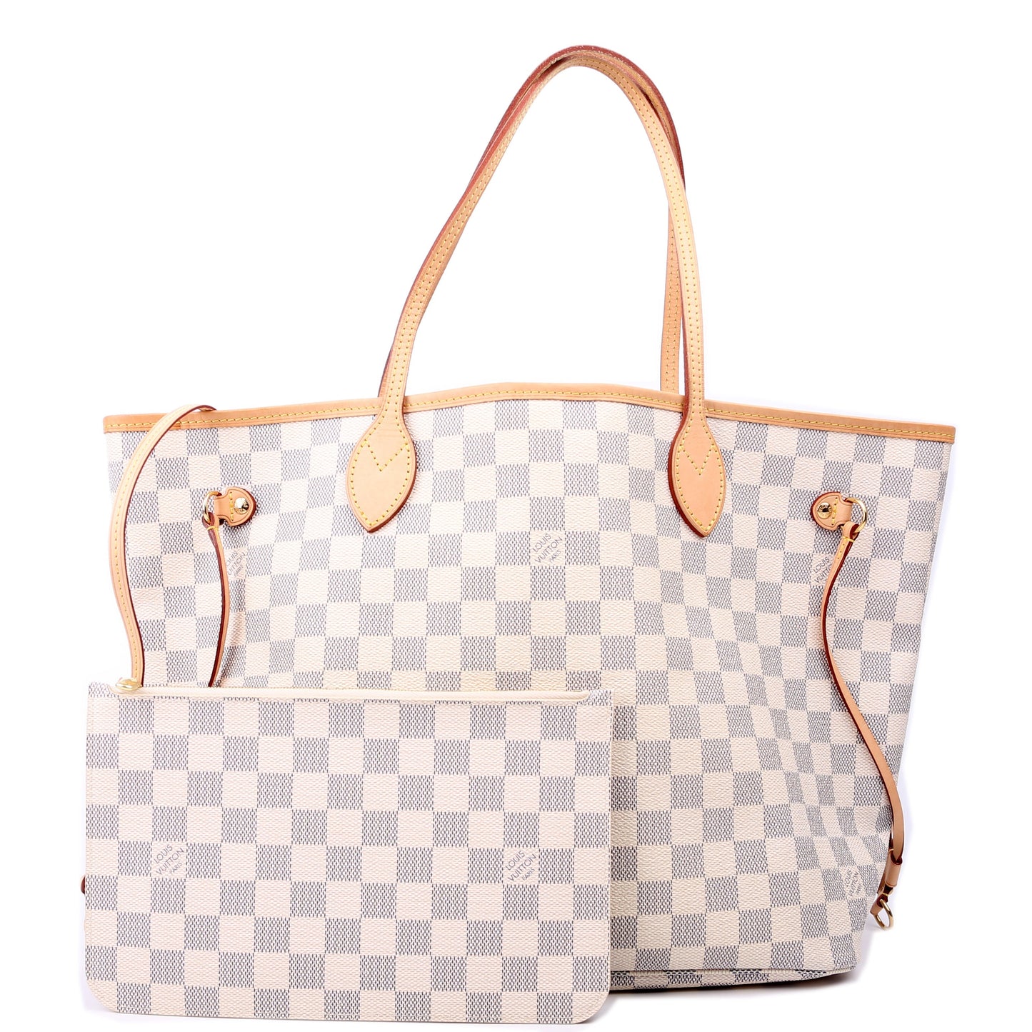 Louis Vuitton Neverfull with Wallet MM Damier Azur