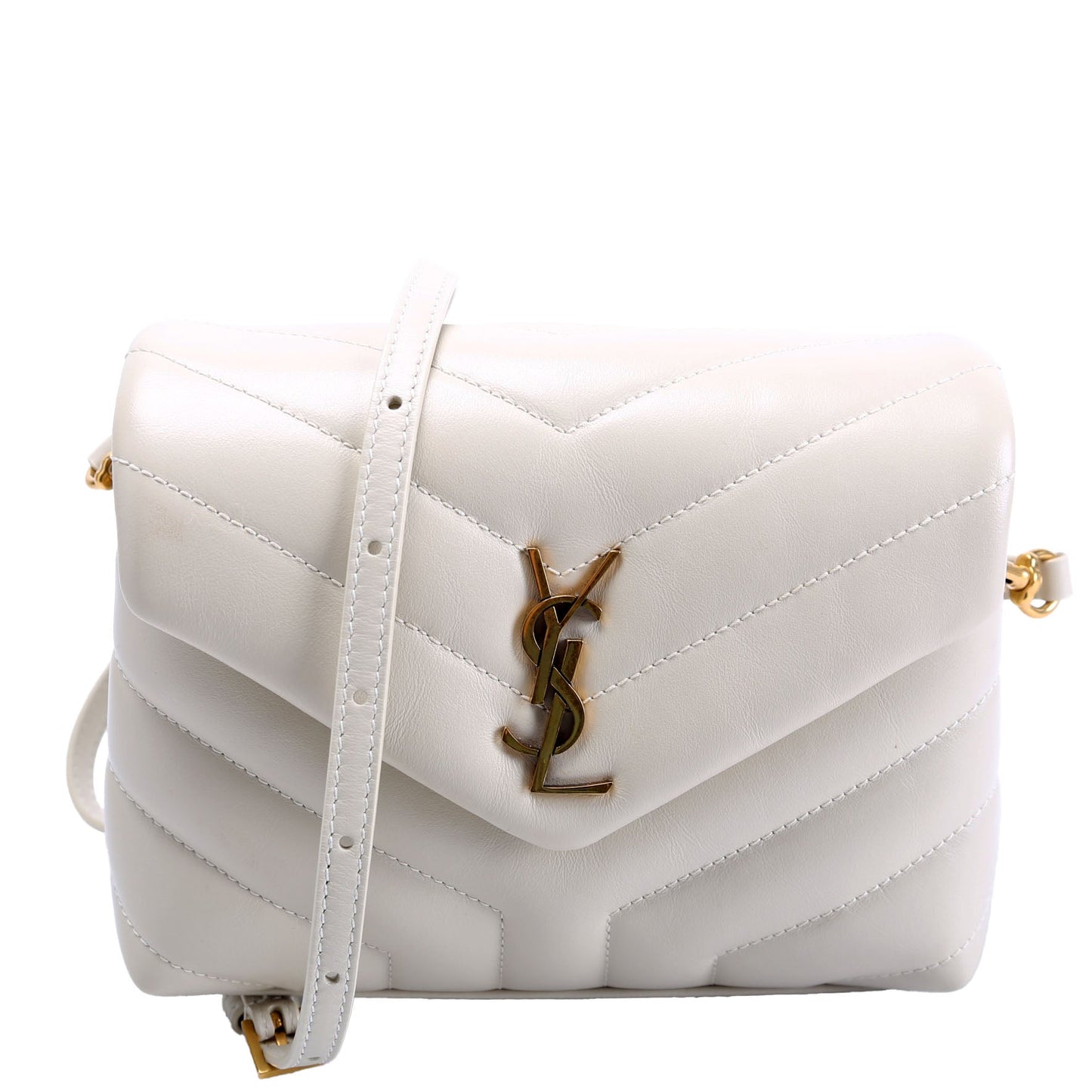 Saint Laurent LouLou Satchel Toy Crossbody 678401 Cream Bag