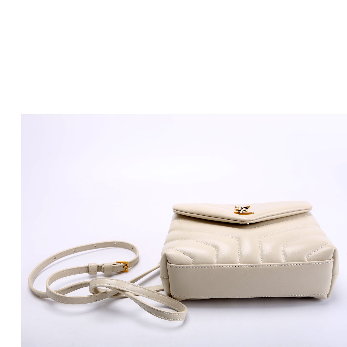 Saint Laurent LouLou Satchel Toy Crossbody 678401 Cream Bag