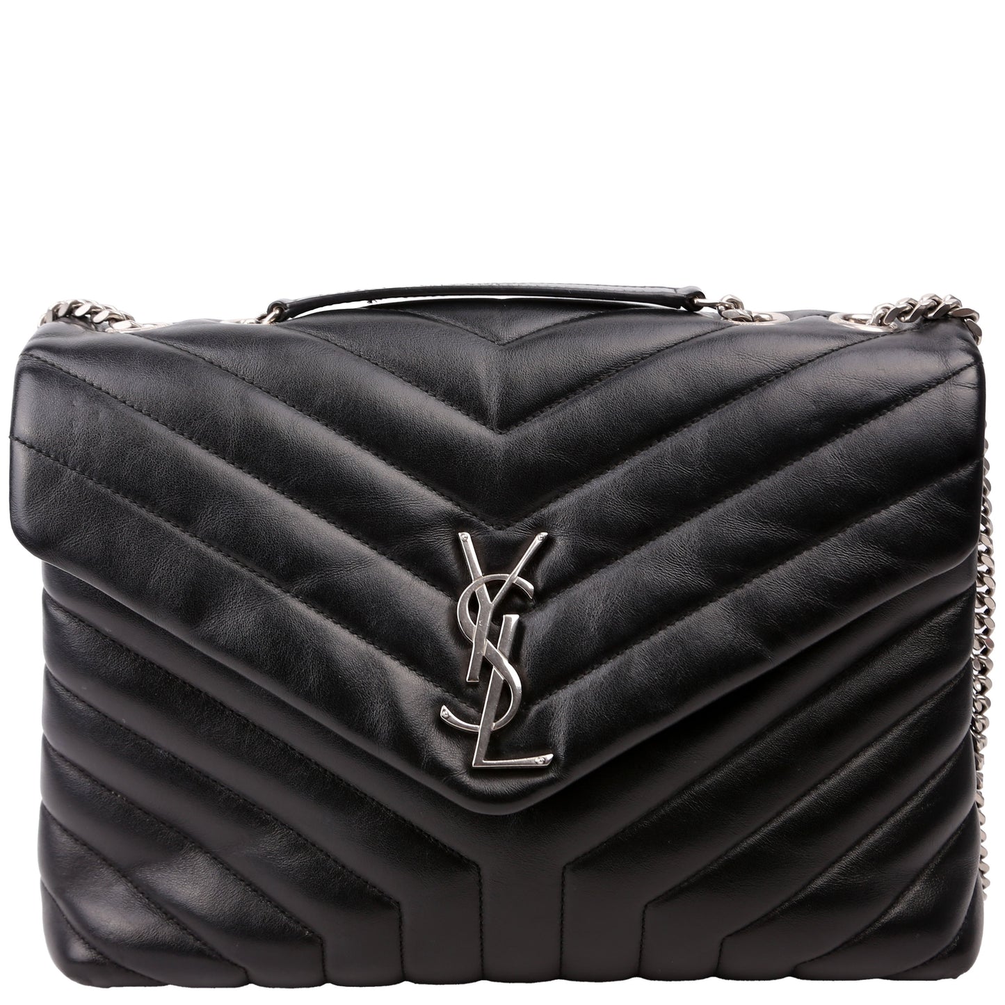 Saint Laurent Loulou Satchel Medium Black 487216 Bag