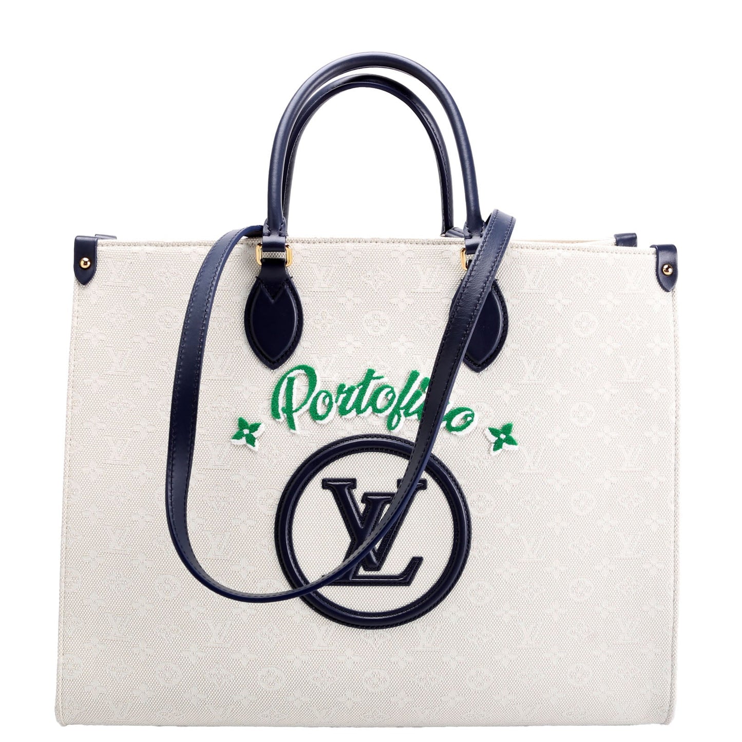 Louis Vuitton ONTHEGO GM Jacquard Embroidered Tufted Monogram Portofino
