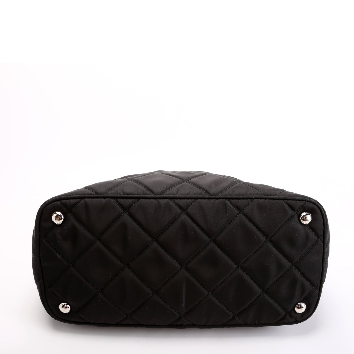 Prada Quilted Nylon Catena Chain Shoulder Black Bag